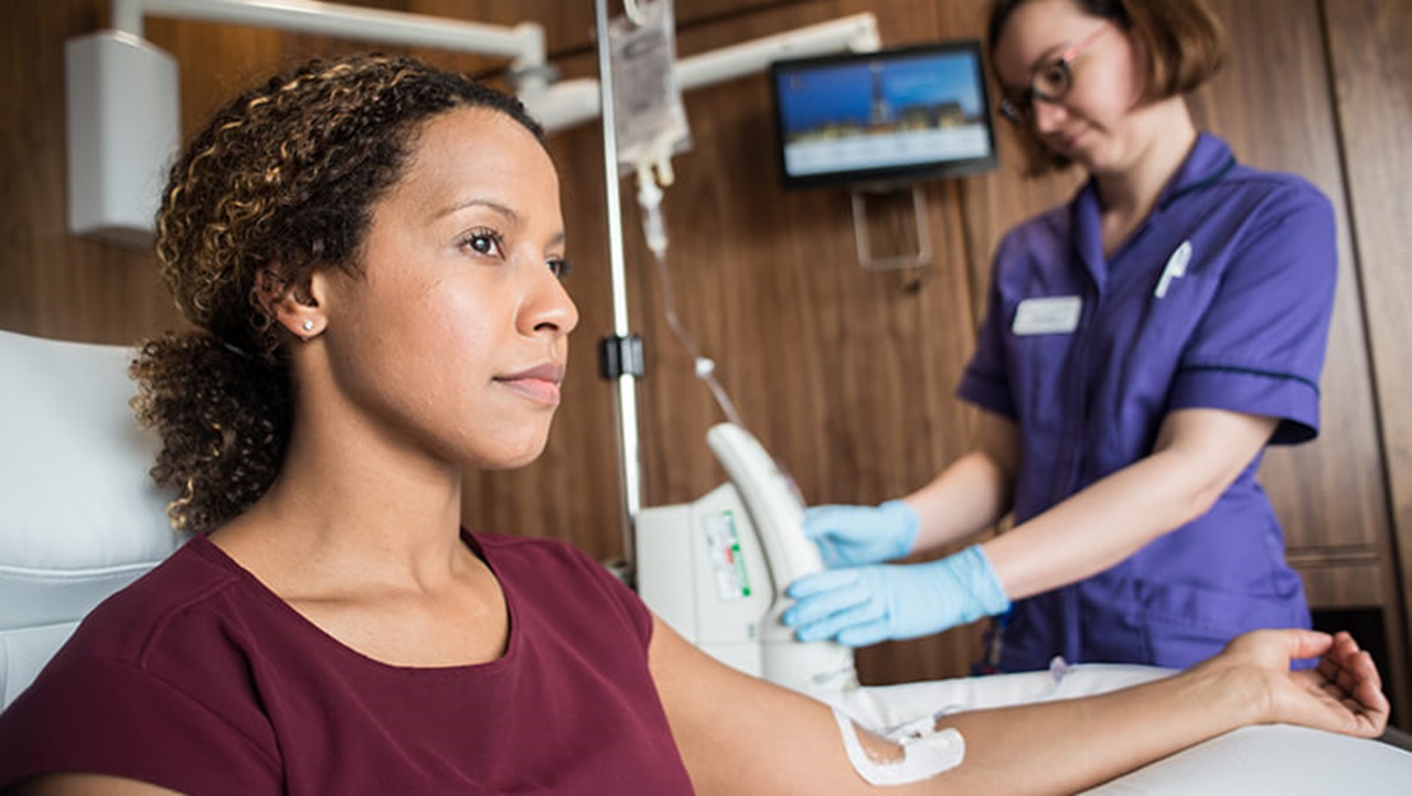 Patient receiving chemotherapy