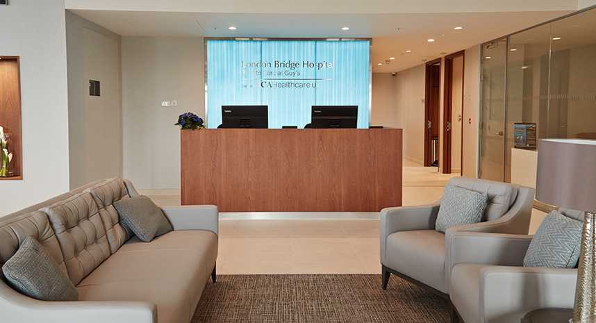 Private Care at Guys Reception Area
